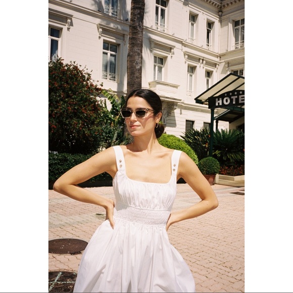 NWT Lara Dress White Cotton - Picture 8 of 10